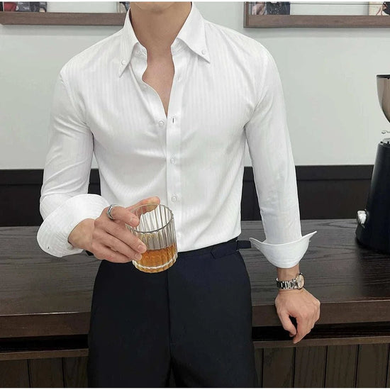 Men's Stretch Slim-Fit Business Shirt