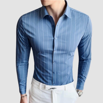 Men's Striped Business Shirt