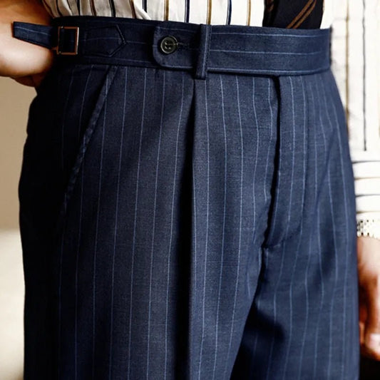 Men's Striped Dress Trousers