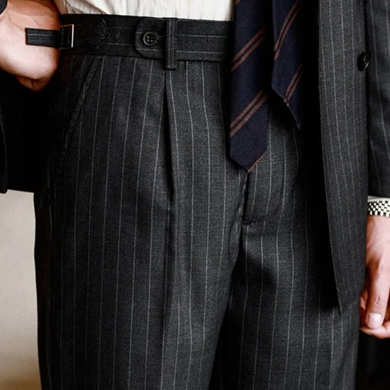 Men's Striped Dress Trousers