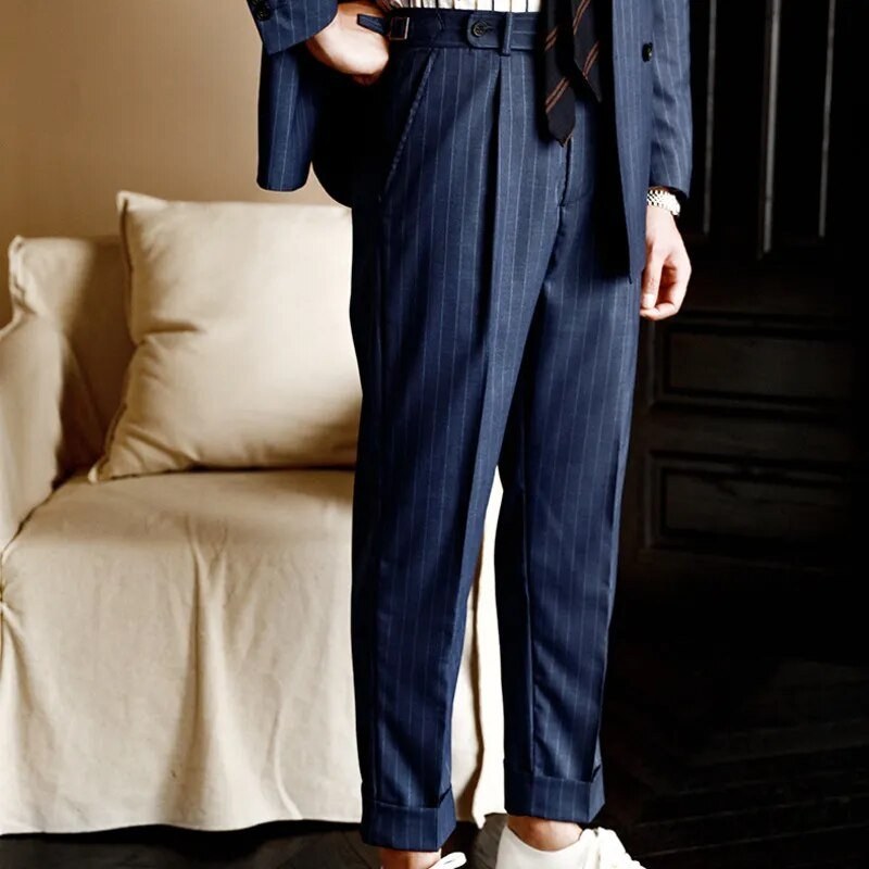 Men's Striped Dress Trousers