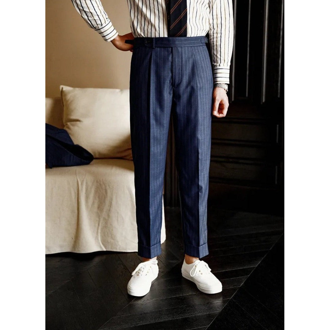 Men's Striped Dress Trousers