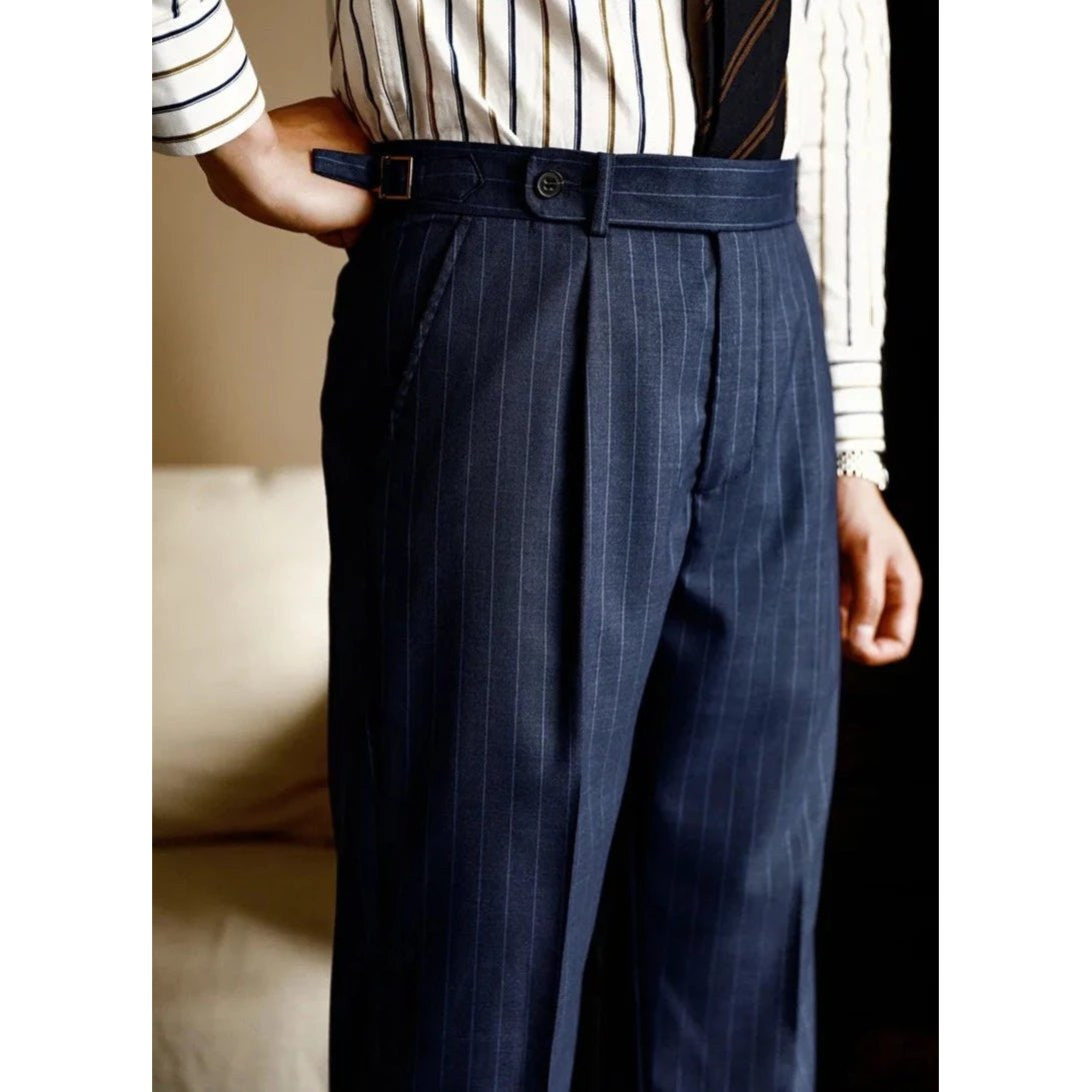 Men's Striped Dress Trousers