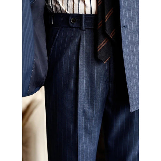 Men's Striped Dress Trousers