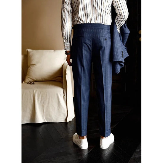 Men's Striped Dress Trousers