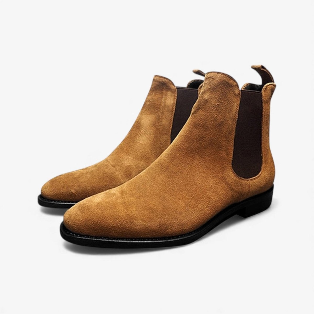 Men's suede leather chelsea boots