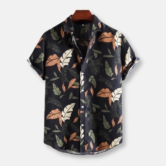 Men's summer floral-print shirt