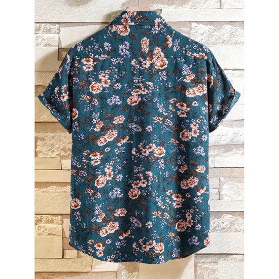 Men's summer floral-print shirt