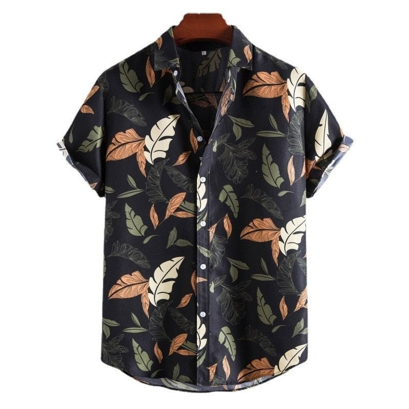 Men's summer floral-print shirt