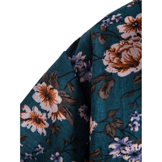 Men's summer floral-print shirt