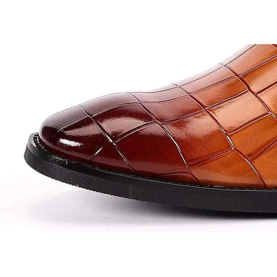 Men's triple monk-strap leather shoes