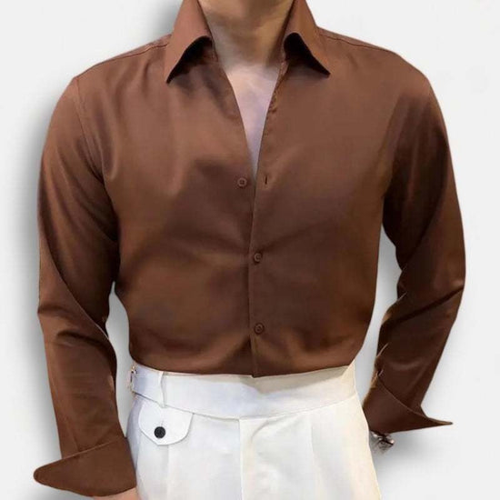 Men's tuxedo-style office shirt