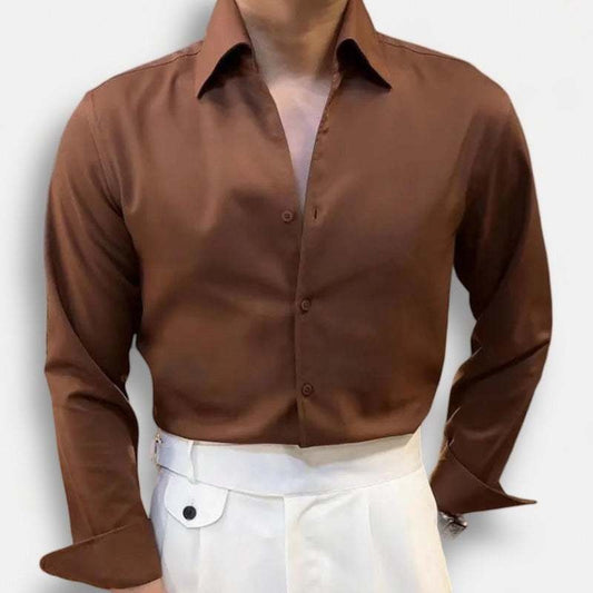 Men's tuxedo-style office shirt