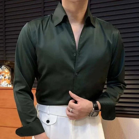 Men's tuxedo-style office shirt
