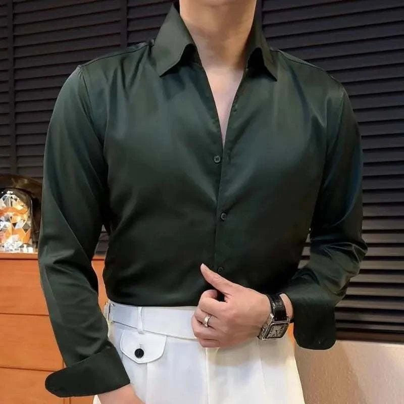 Men's tuxedo-style office shirt