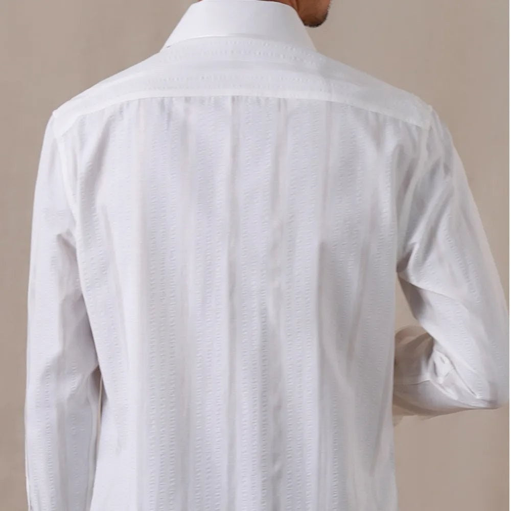 Men's vertical-stripe business shirt
