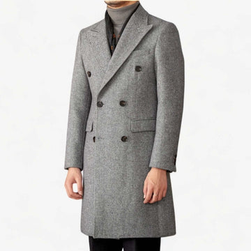 Men's wool-blend double-breasted winter coat