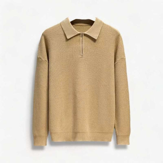 Men's wool-blend half-zip sweater