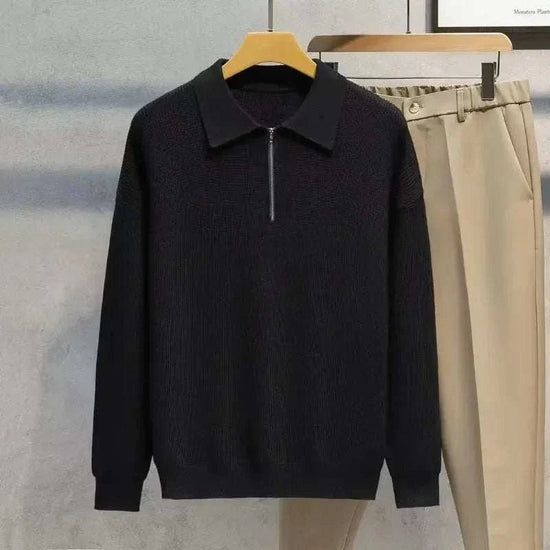 Men's wool-blend half-zip sweater