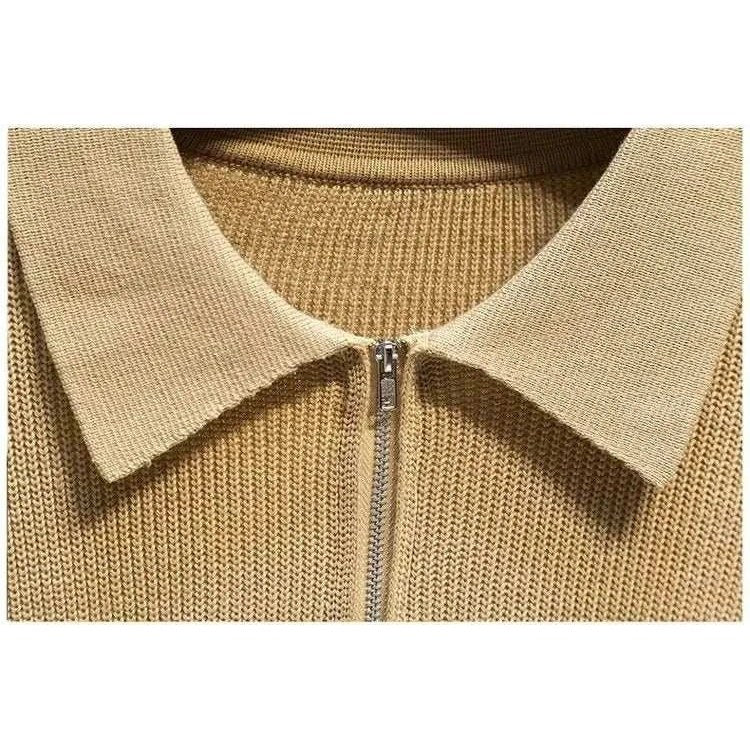 Men's wool-blend half-zip sweater
