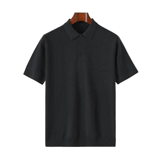 Men's Wool Knit Polo Shirt