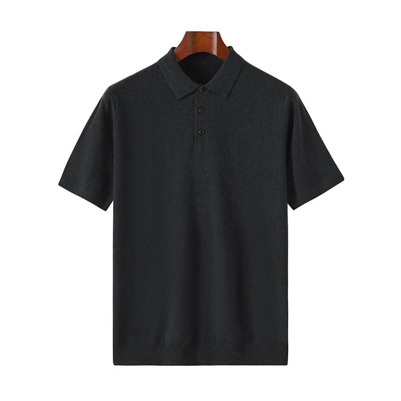 Men's Wool Knit Polo Shirt