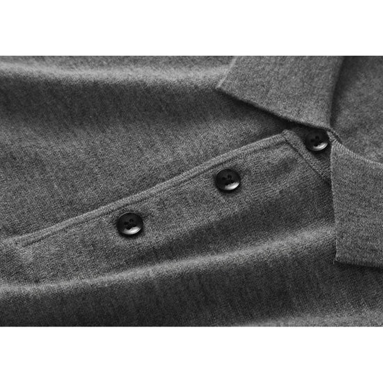 Men's Wool Knit Polo Shirt