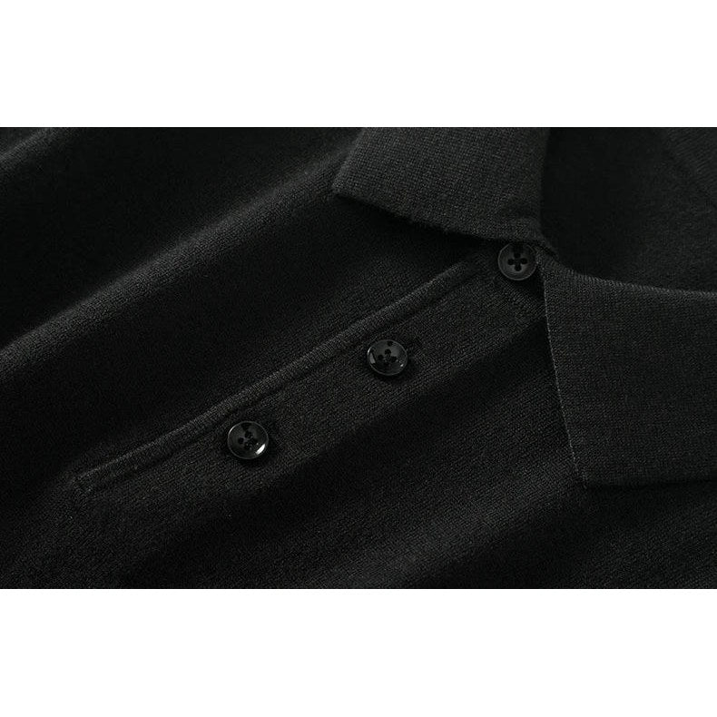 Men's Wool Knit Polo Shirt