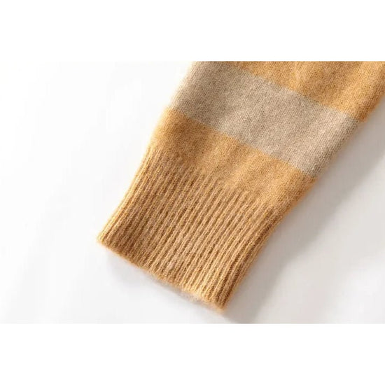 Merino wool half-collar zipper sweater