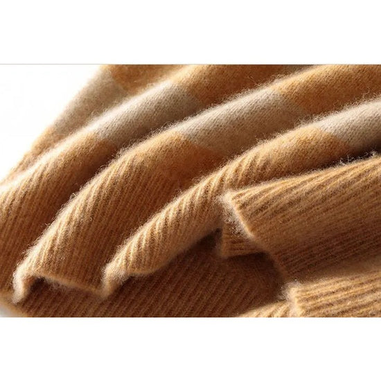 Merino wool half-collar zipper sweater