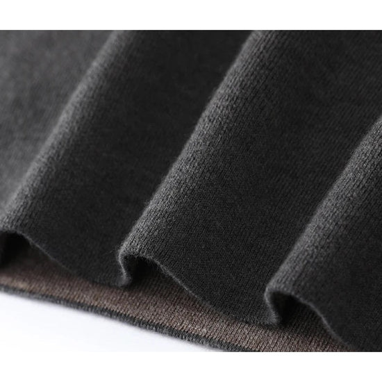 Merino wool half-collar sweater