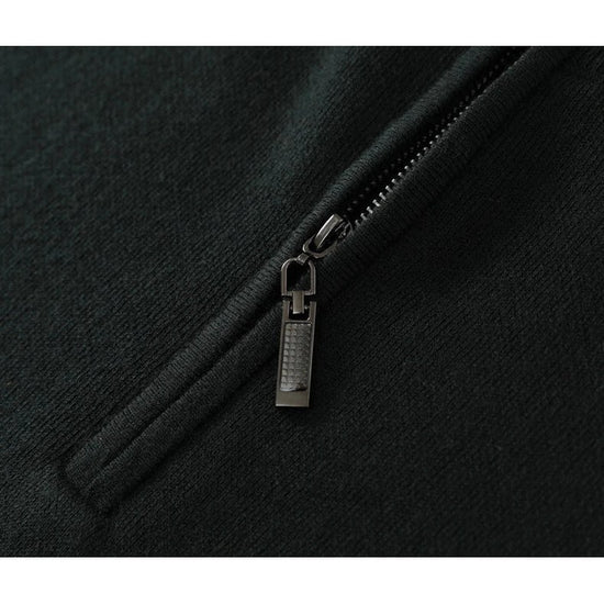 Merino wool half-collar sweater