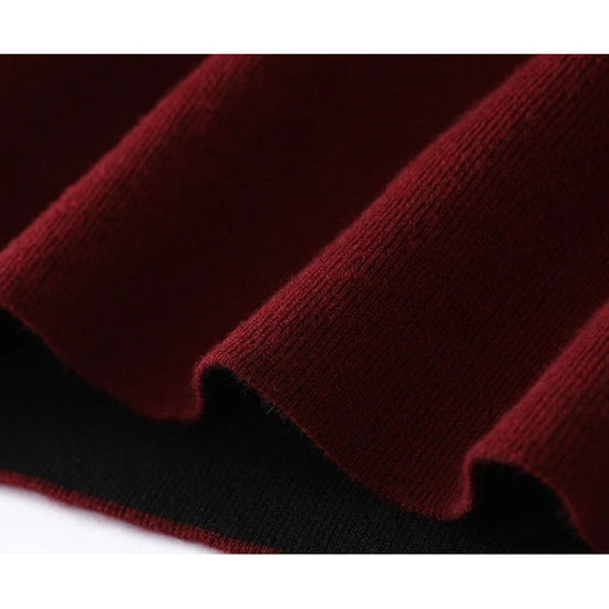 Merino wool half-collar sweater