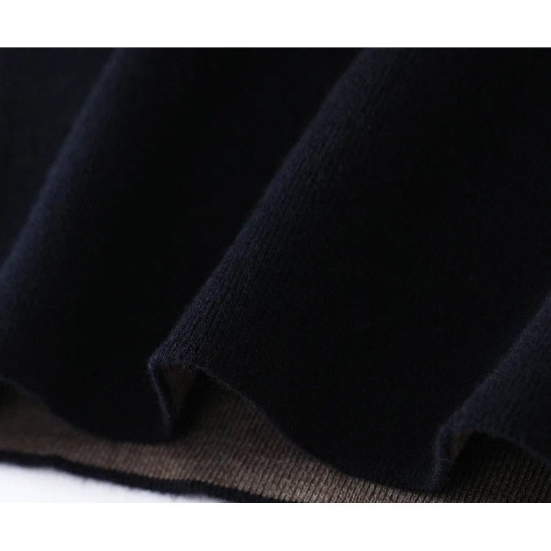 Merino wool half-collar sweater