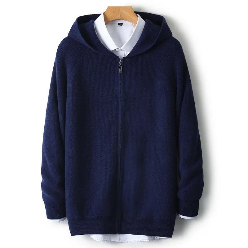 Merino wool hooded sweater