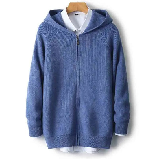 Merino wool hooded sweater
