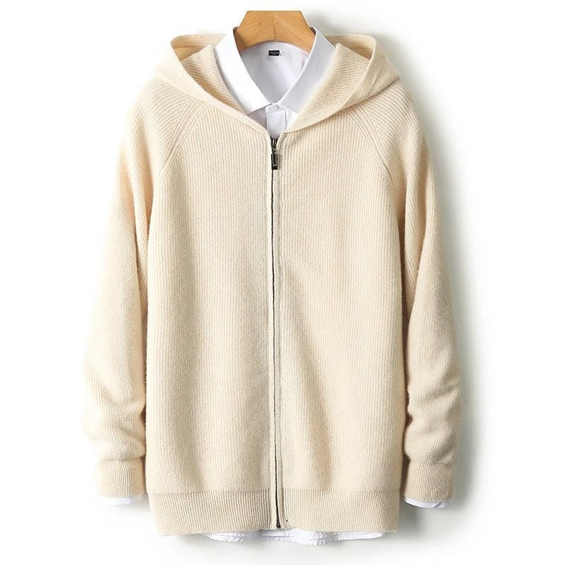 Merino wool hooded sweater