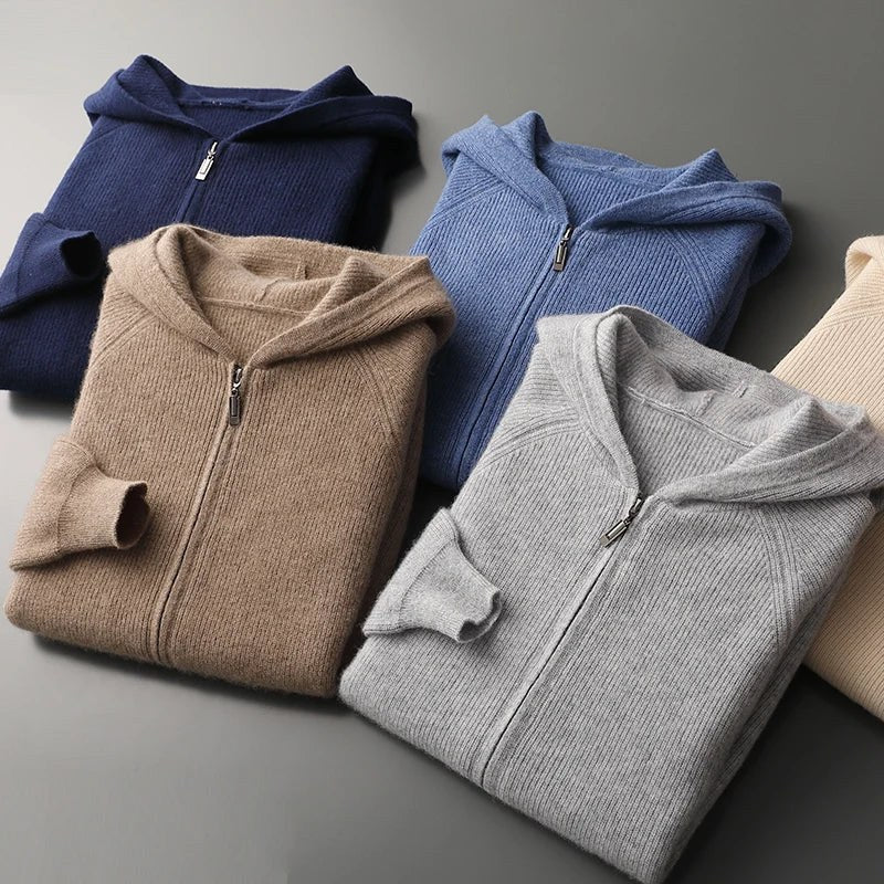 Merino wool hooded sweater