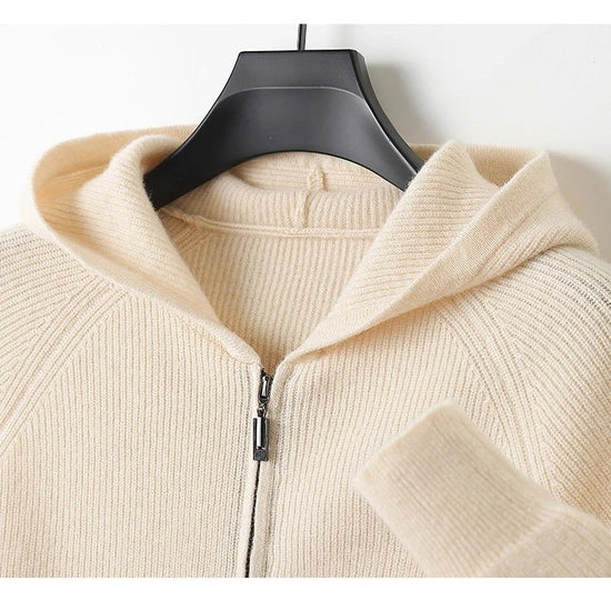 Merino wool hooded sweater