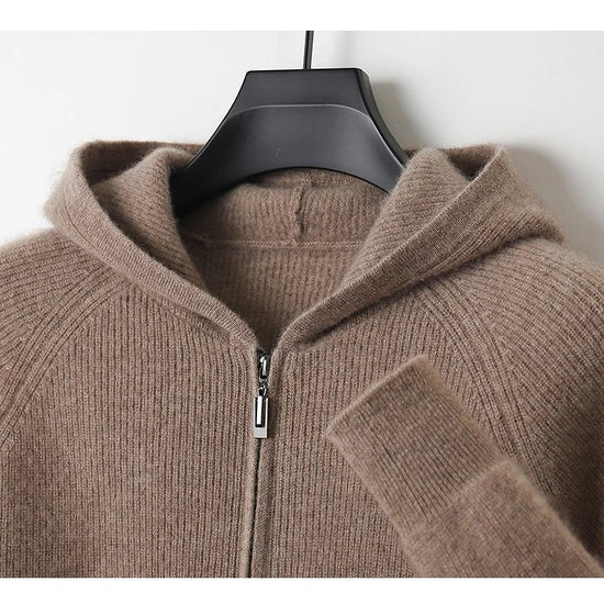 Merino wool hooded sweater