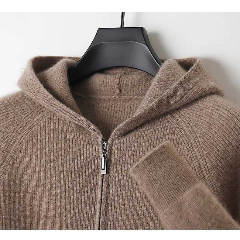 Merino wool hooded sweater