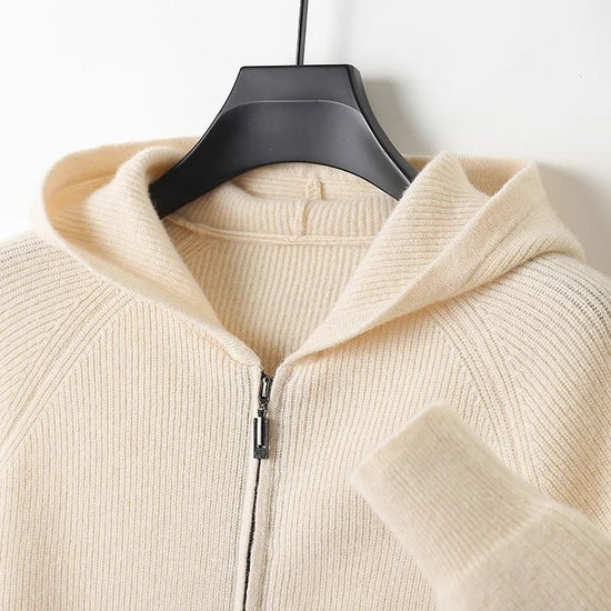 Merino wool hooded sweater