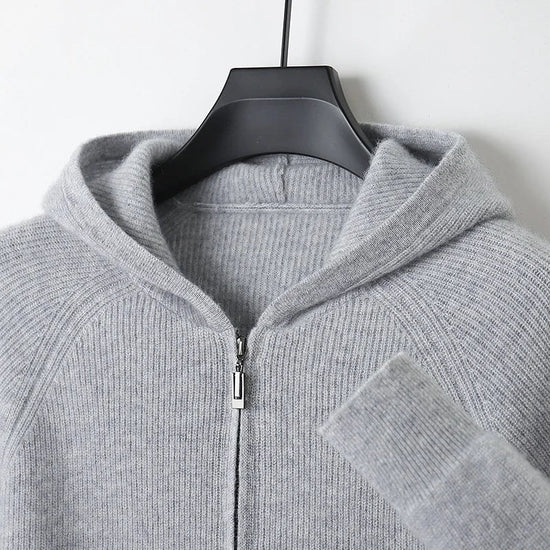 Merino wool hooded sweater