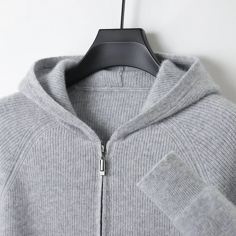 Merino wool hooded sweater