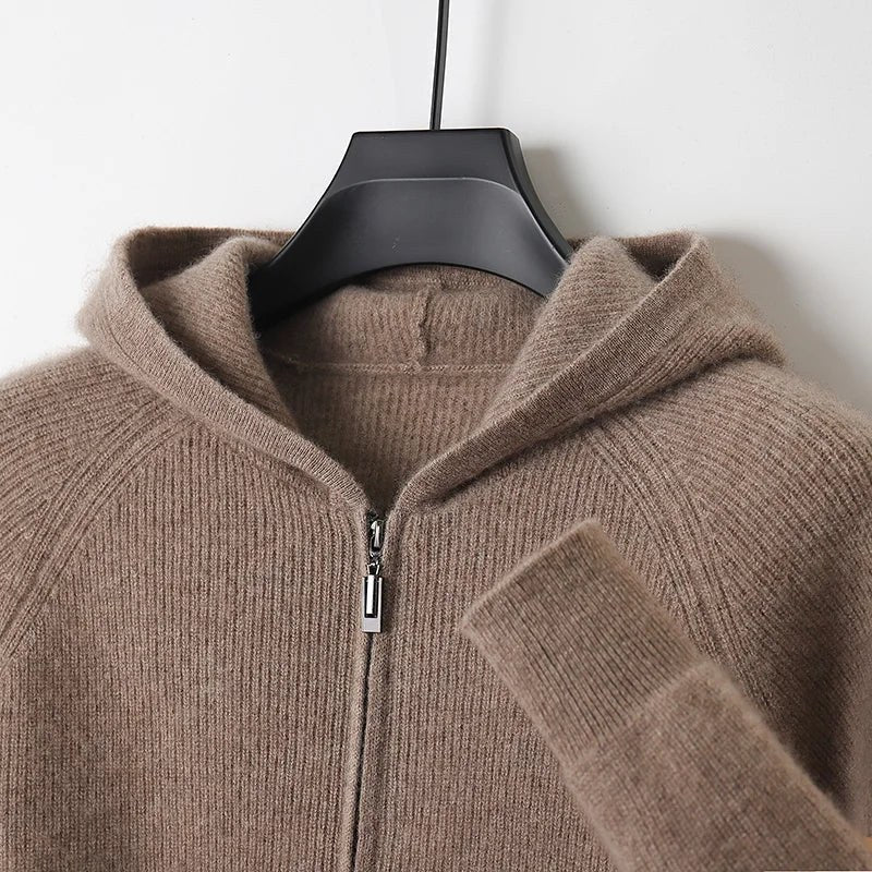 Merino wool hooded sweater