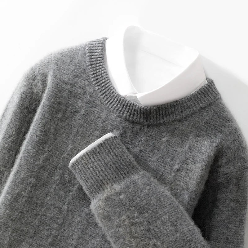 Merino wool o-neck sweater