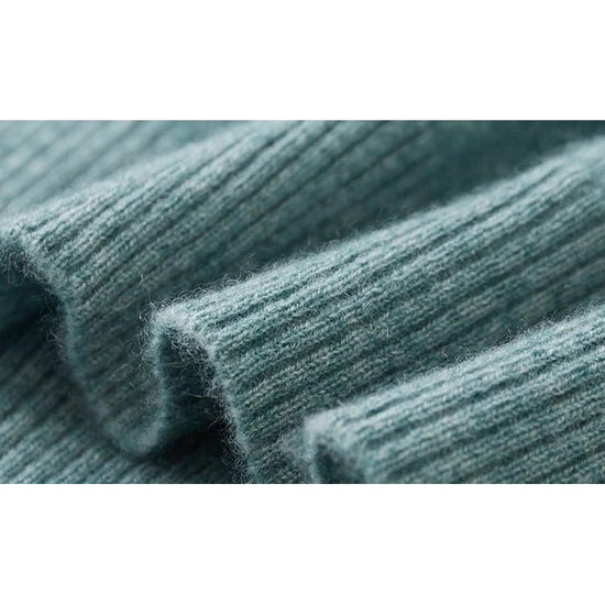 Merino wool polo collar sweater