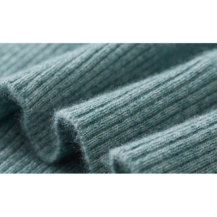 Merino wool polo collar sweater