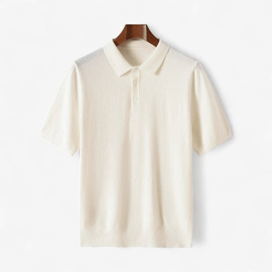 Merino wool summer polo shirt