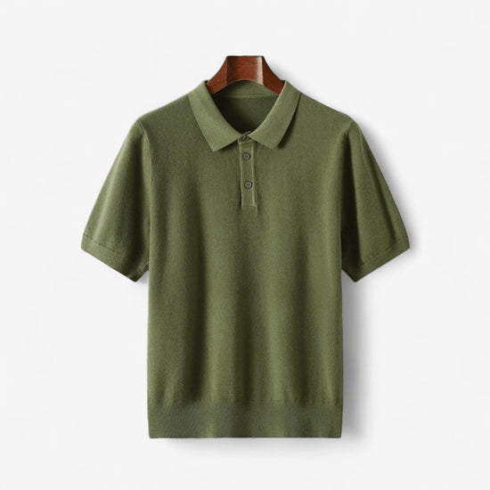 Merino wool summer polo shirt